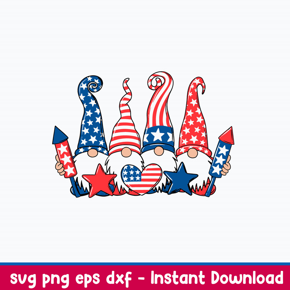 Patriotic Gnomes Svg, Gnomes Flag USA Svg, Png Dxf Eps File.jpeg