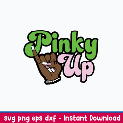 pinky up aka inspired greek sorority svg, png dxf eps file