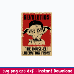 Revolution The House ELF Liberation Front Svg, Png Dxf Eps File