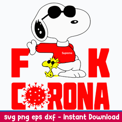 Snoppy Fuck Corona Svg, Snoopy Svg, Png Dxf Eps File