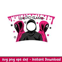 squid game full wrap, squid game full wrap svg, starbucks svg, coffee ring svg, cold cup svg, png,dxf,eps file