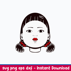 squid game robot  svg, squid game doll  svg squid game svg, png dxf eps file