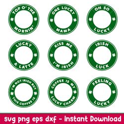 st patricks day coffee bundle, st. patricks day starbucks coffee bundle svg, st. patricks day svg, lucky svg, irish svg,
