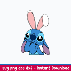 stitch easter svg, stich svg, cartoon svg, png dxf eps file
