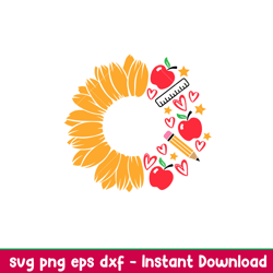 teacher sunflower, teacher sunflower svg, starbucks svg, coffee ring svg, cold cup svg, png,dxf,eps file