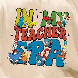 In My Teacher Era Shirt Png, Cat In The Hat Png, Dedicated Teacher, Teacher Design Png, Back To School