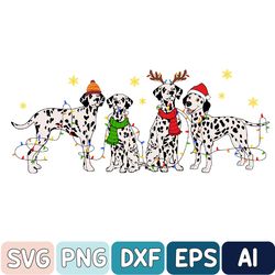 Christmas Dalmatian Svg, Christmas Dog Svg,Christmas Lights Svg, Dalmatians Mom Svg, Dog Svg , Digital Download