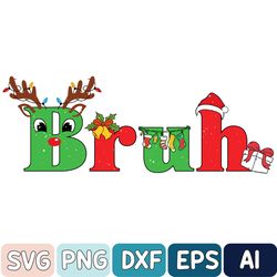 Funny Bruh Merry Christmas Svg, Xmas Season Vibe Svg, Funny Xmas Santa Hat Svg, Christmas Svg, Digital Download