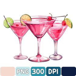 Pink Cosmopolitan Cocktail Drink Baby Png, Cocktail Drink Png, 90s Png, Trending Png, Digital Download