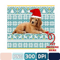 upload photo christmas ugly dog cat png, dog lover png christmas, custom face png, funny ugly christmas png