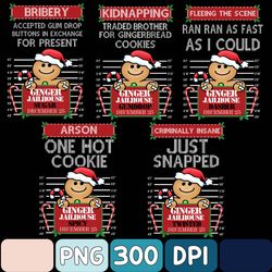 Family Christmas Png, Group Matching Christmas Png, Funny Gingerbread Inmate Christmas Party Png, Matching Family