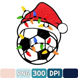 Christmas Soccer Ball Png, Christmas Snowman Png, Soccer Santa Png, Soccer Ball Gift Snowman Png, Christmas Soccer Ball