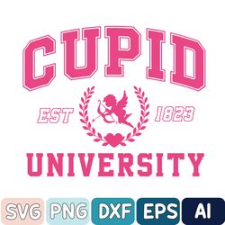 Cupid University Svg, Cute Valentine's Day Svg, Funny College Svg, Love Svg, Cupid Svg