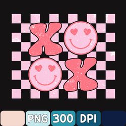 xoxo smiley face png, xoxo png, valentines day sublimation png, lover png, sublimation design, retro valentine png
