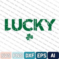 Lucky Svg, St Patrick's Day Svg, Retro St Patricks, Clover Svg, Lucky Shamrock Svg, St Patrick's Day Sublimation Designs