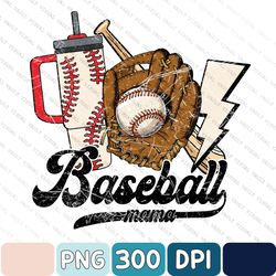 Custom Baseball Mama Png, Mom Lightning Bolt Png, Mother's Day Png, Baseball Number And Alphabet Png, Mama Game Day Png,