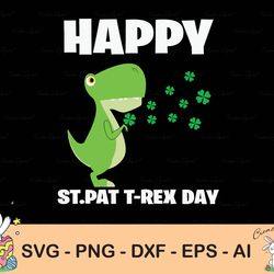 happy st patricks t-rex svg, funny st patricks day dinosaur svg, school st. patricks, cameo cricut, cut file, silhouette