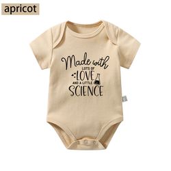 Made With Lots Of Love And A Little Sciencebaby onesies newborn funny infant onesies