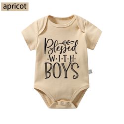 Blessed With Boysbaby onesies newborn funny infant onesies