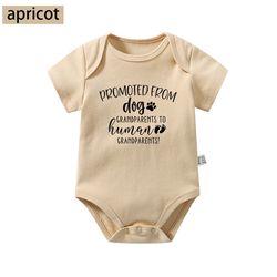 Promoted From Dog Grandparents To Human Grandparentsbaby onesies newborn funny infant onesies