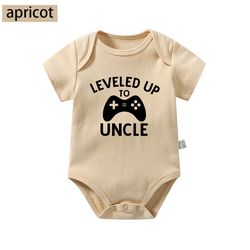 Leveled Up To Unclebaby onesies newborn funny infant onesies