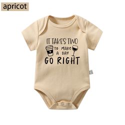 It Takes Two To Make A Day Go Rightbaby onesies newborn funny infant onesies