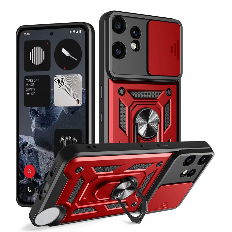 CMF Phone 2 Pro Sliding Camera Cover TPUPC Protective Phone Case With Magnetic Ring Stand 1