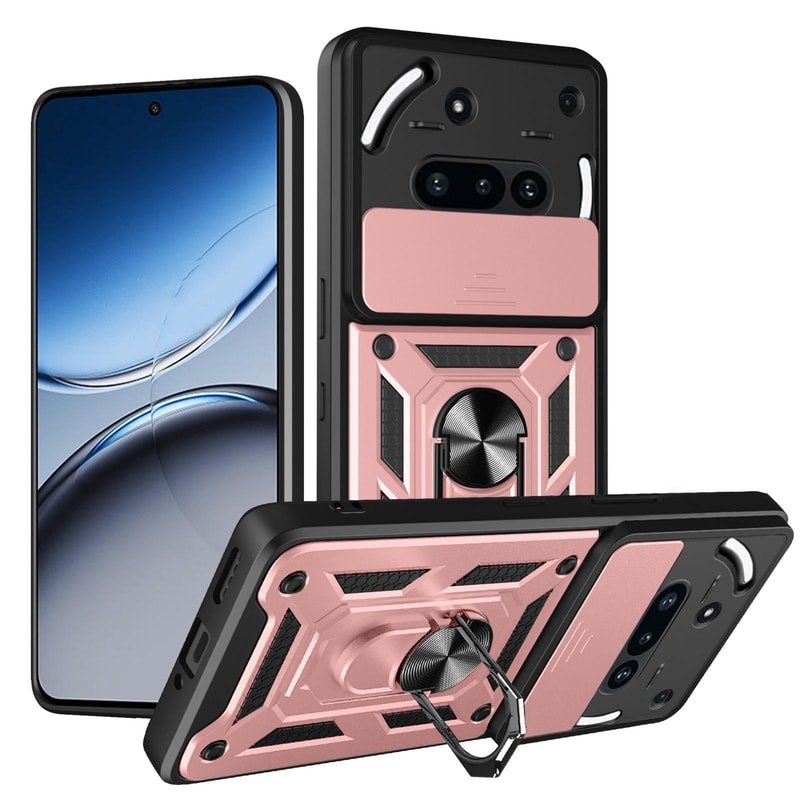 Nothing Phone 3a Sliding Camera Cover Magnetic Ring Stand TPUPC Protective Case 5