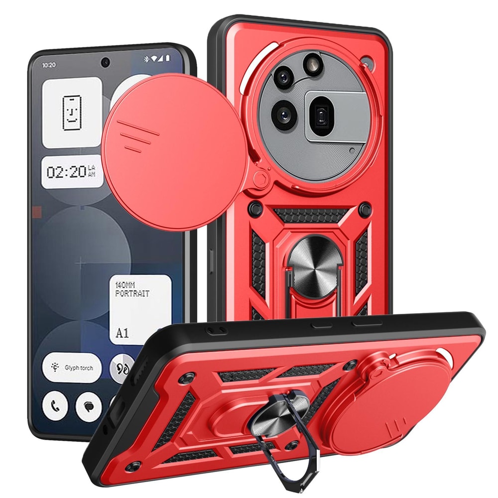 Nothing Phone 3a Pro Sliding Camera Cover TPUPC Magnetic Ring Stand Case 1