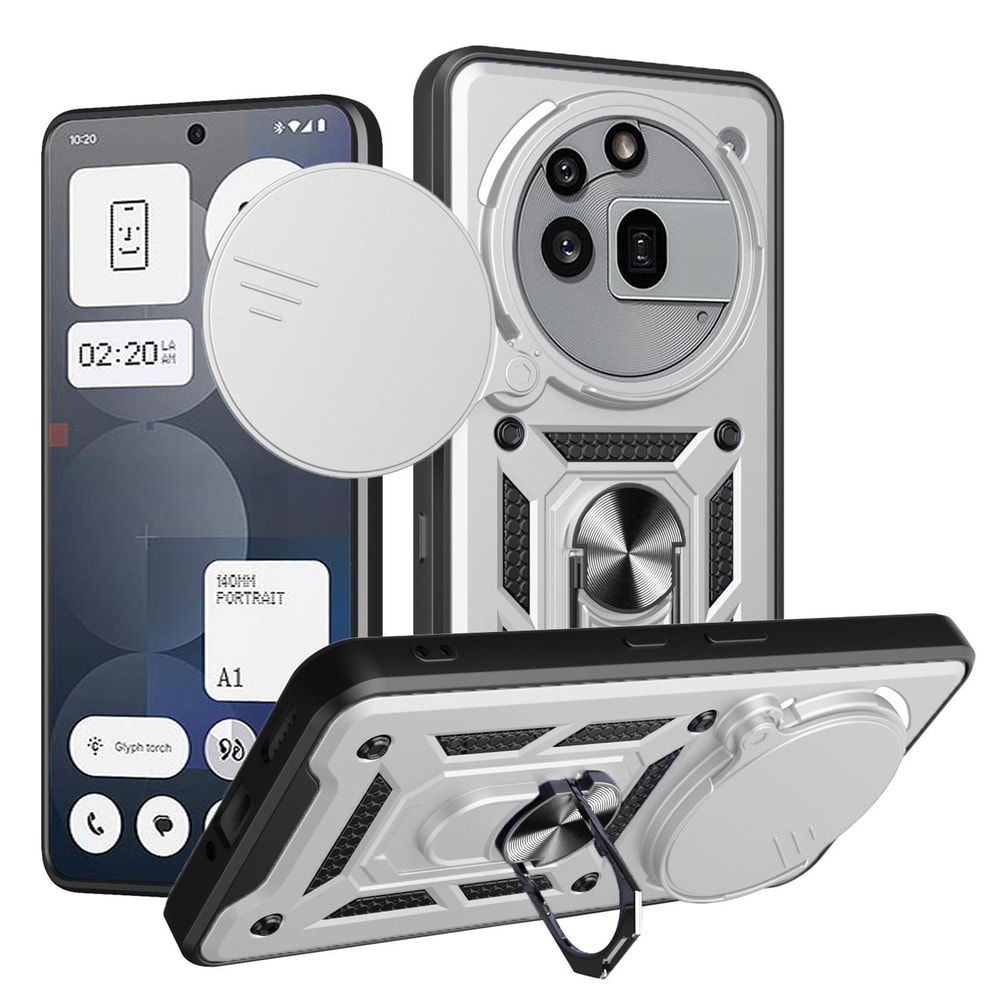 Nothing Phone 3a Pro Sliding Camera Cover TPUPC Magnetic Ring Stand Case 6