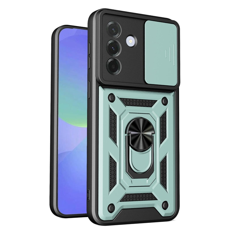 Samsung Galaxy A57 5G Sliding Camera Cover TPU PC Magnetic Ring Stand Case 3