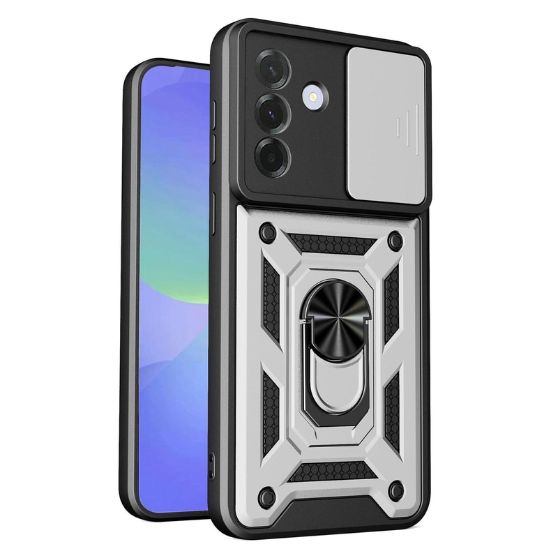 Samsung Galaxy A57 5G Sliding Camera Cover TPU PC Magnetic Ring Stand Case 8
