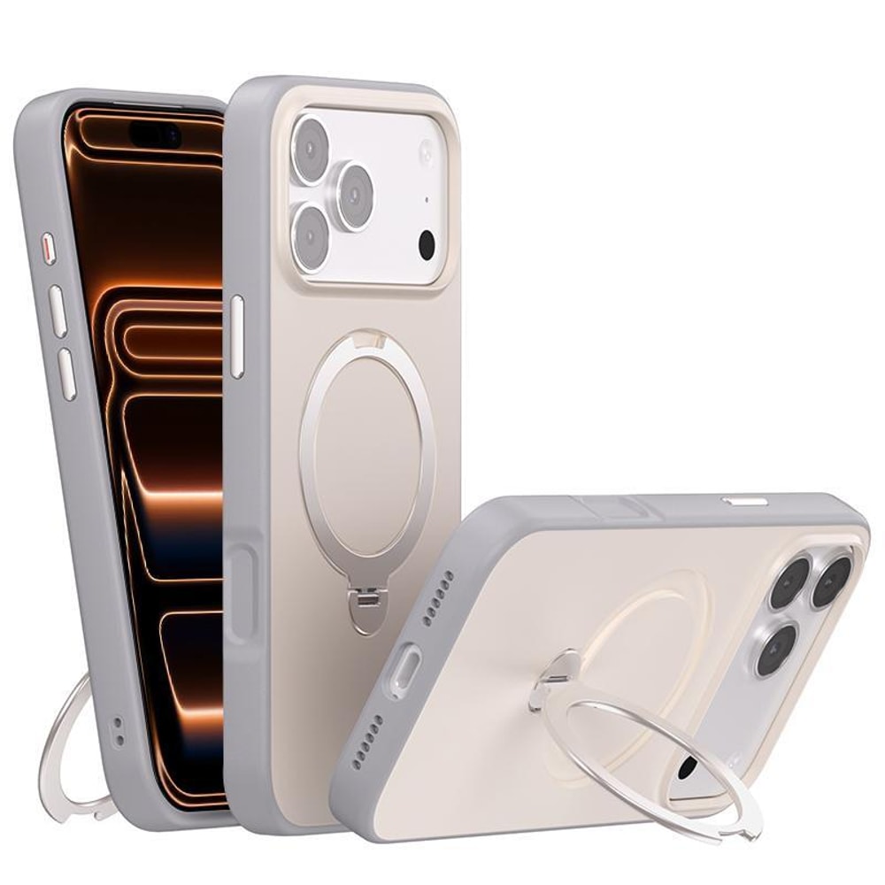 IPhone 17 Pro Max MagSafe Rotation Holder Contrast Color Protective Phone Case 2