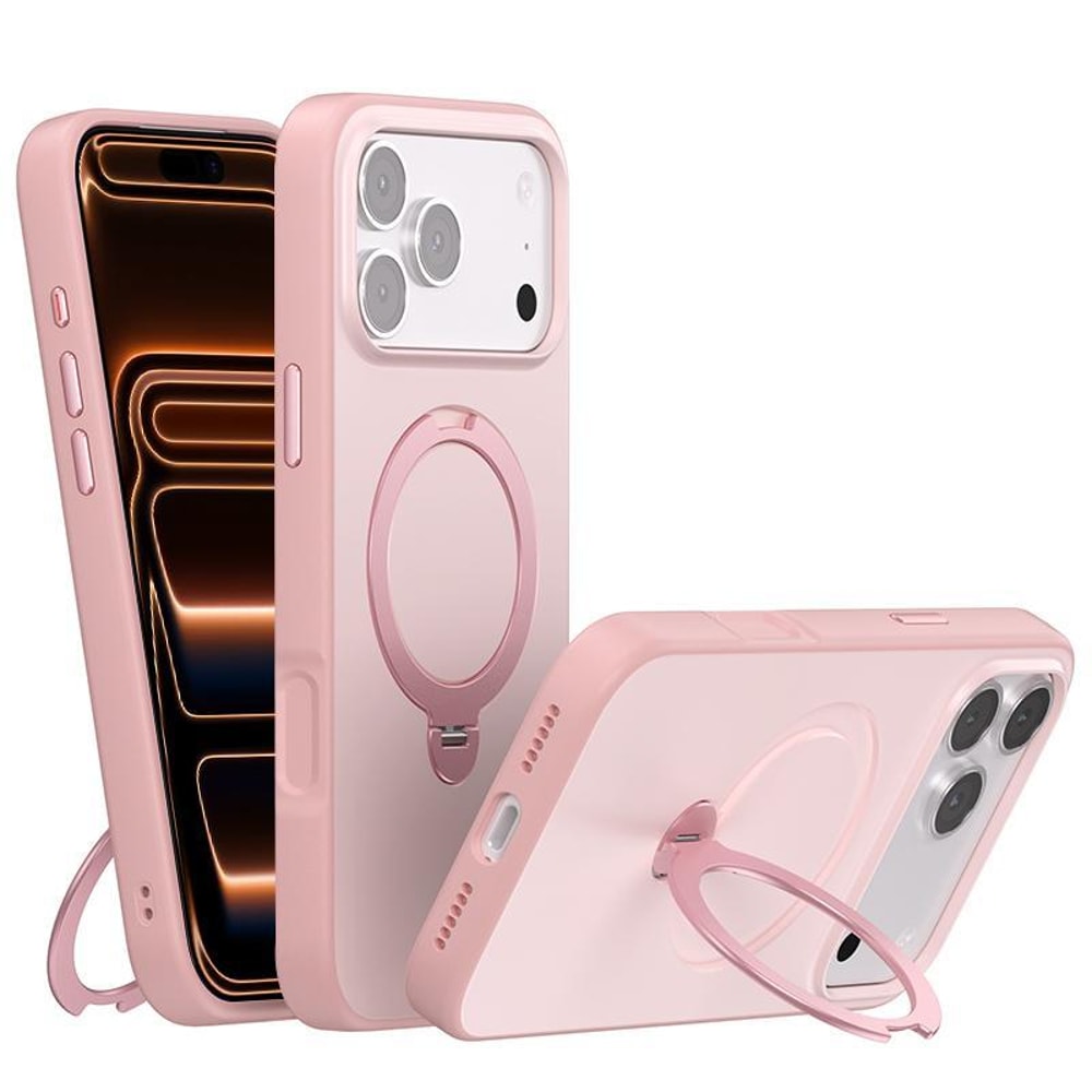 IPhone 17 Pro Max MagSafe Rotation Holder Contrast Color Protective Phone Case 3