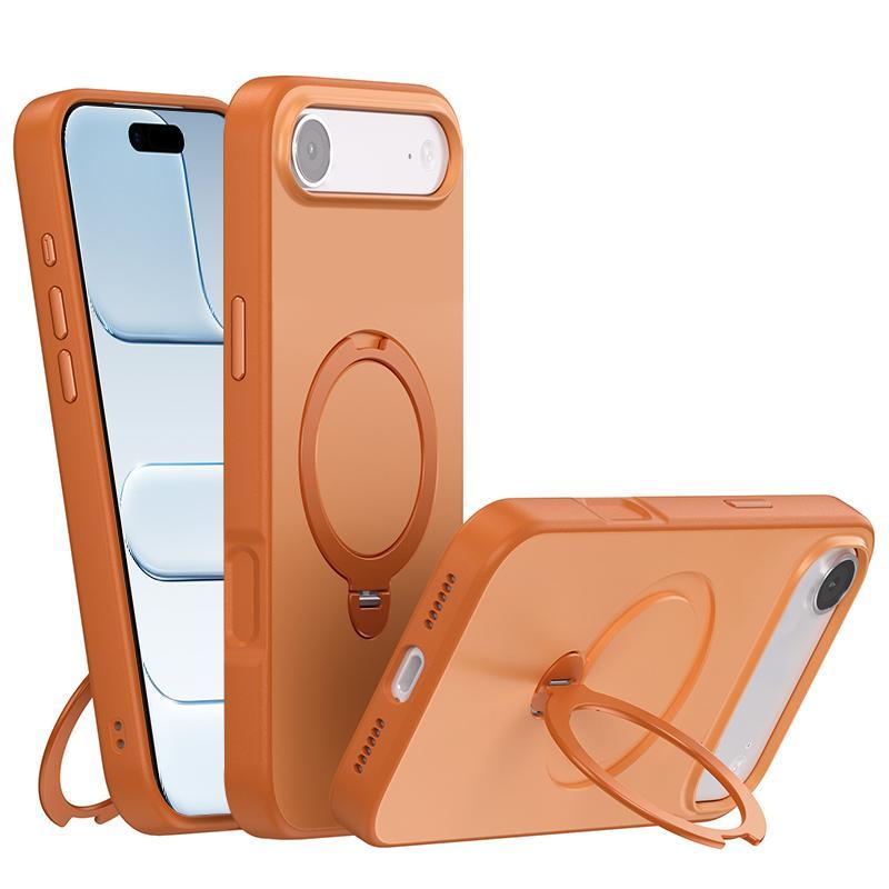 IPhone Air MagSafe Rotating Ring Holder Shockproof Contrast Color Phone Case 0