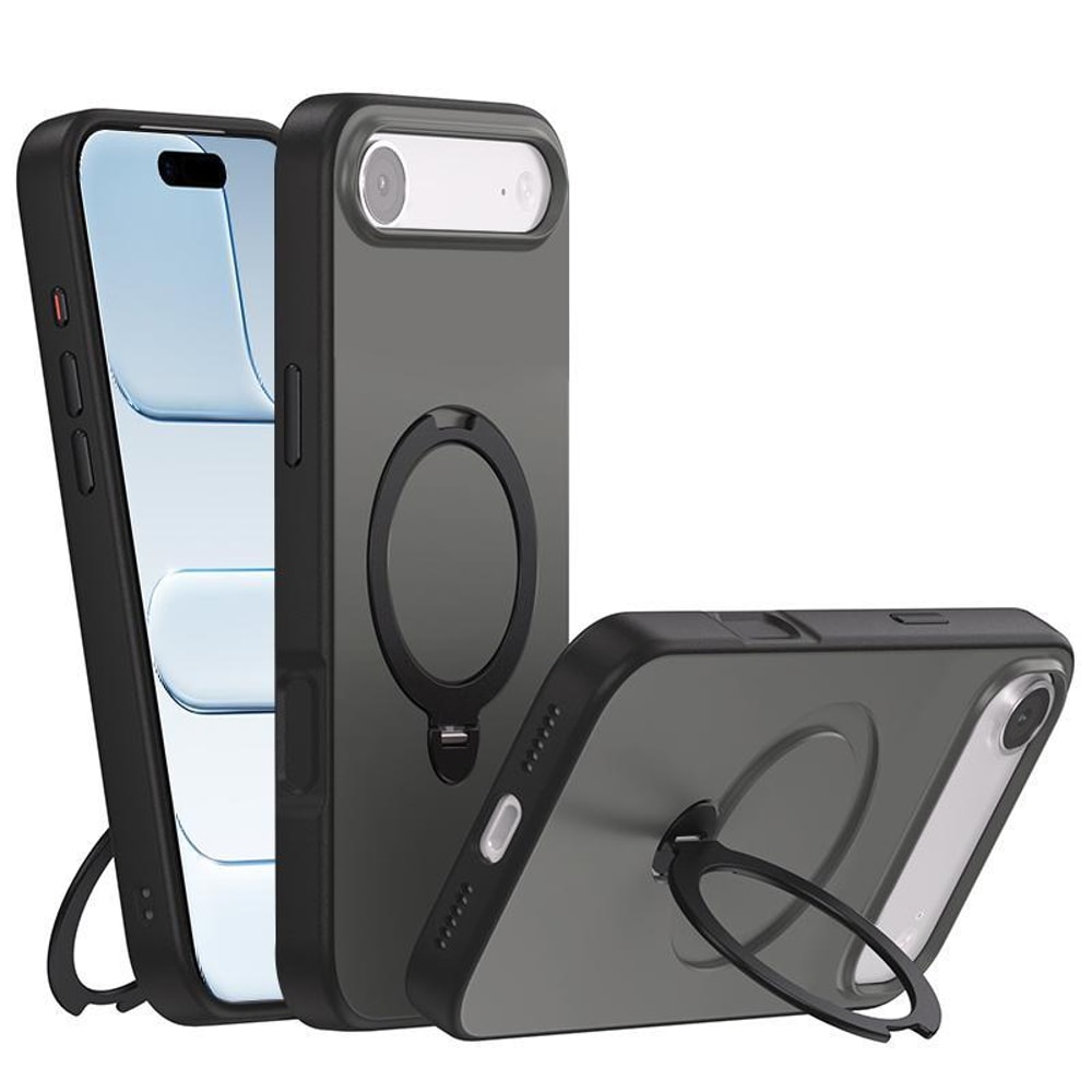 IPhone Air MagSafe Rotating Ring Holder Shockproof Contrast Color Phone Case 1