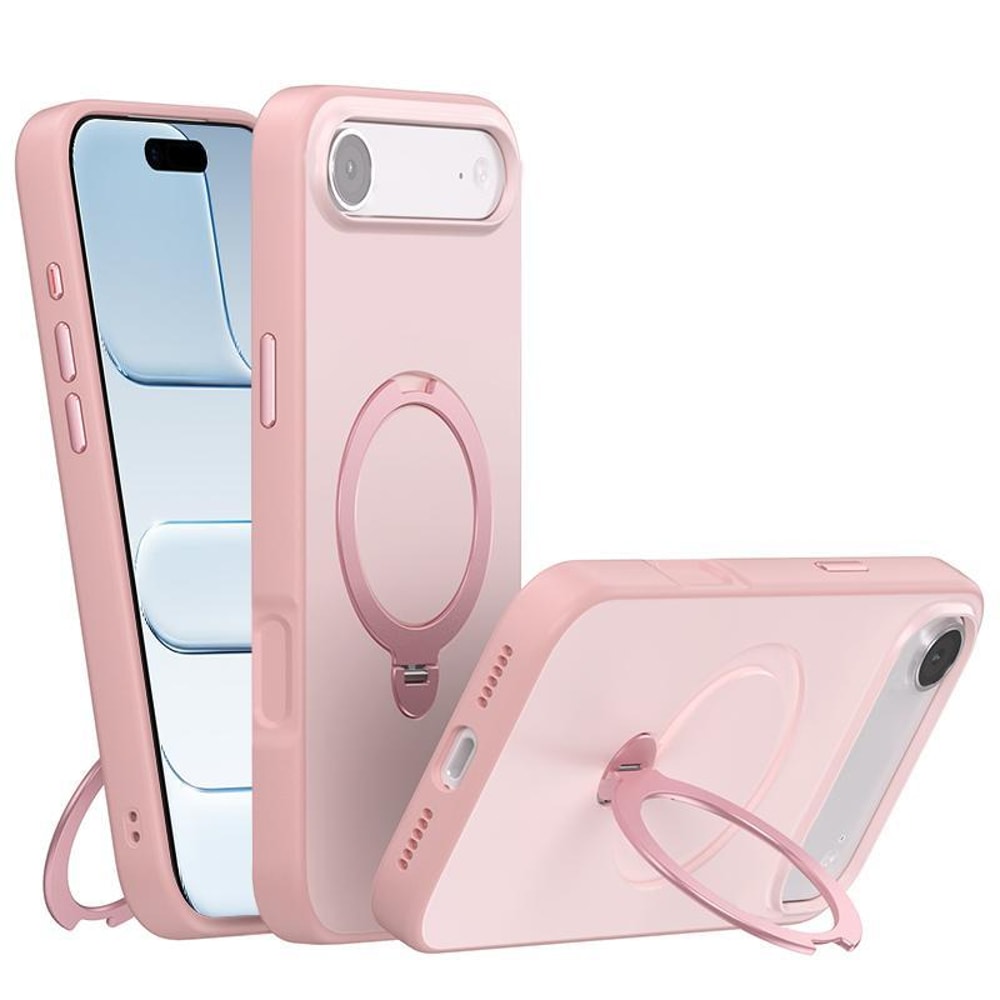 IPhone Air MagSafe Rotating Ring Holder Shockproof Contrast Color Phone Case 2