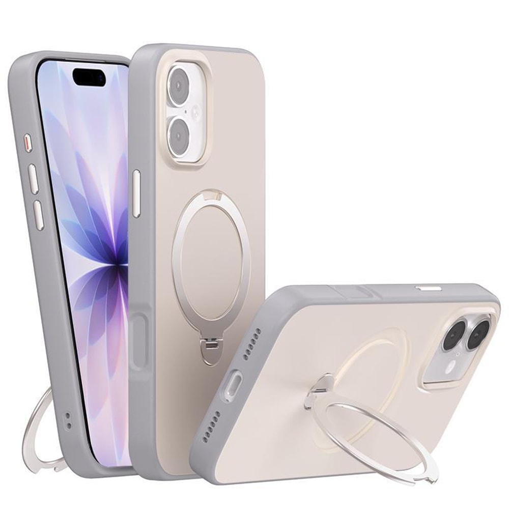 IPhone 17 Contrast Color MagSafe Rotating Stand Phone Case 1