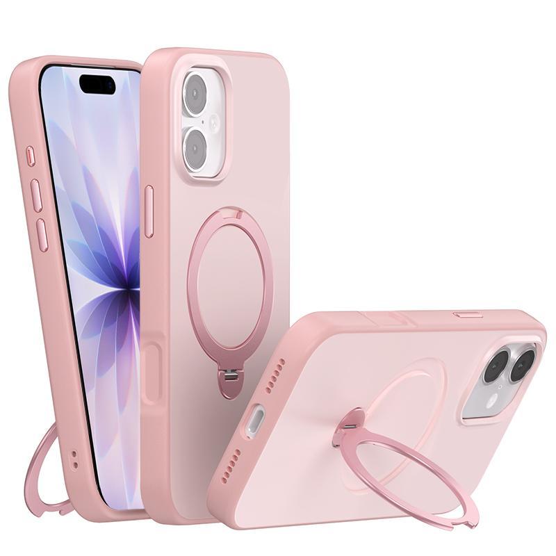 IPhone 17 Contrast Color MagSafe Rotating Stand Phone Case 2