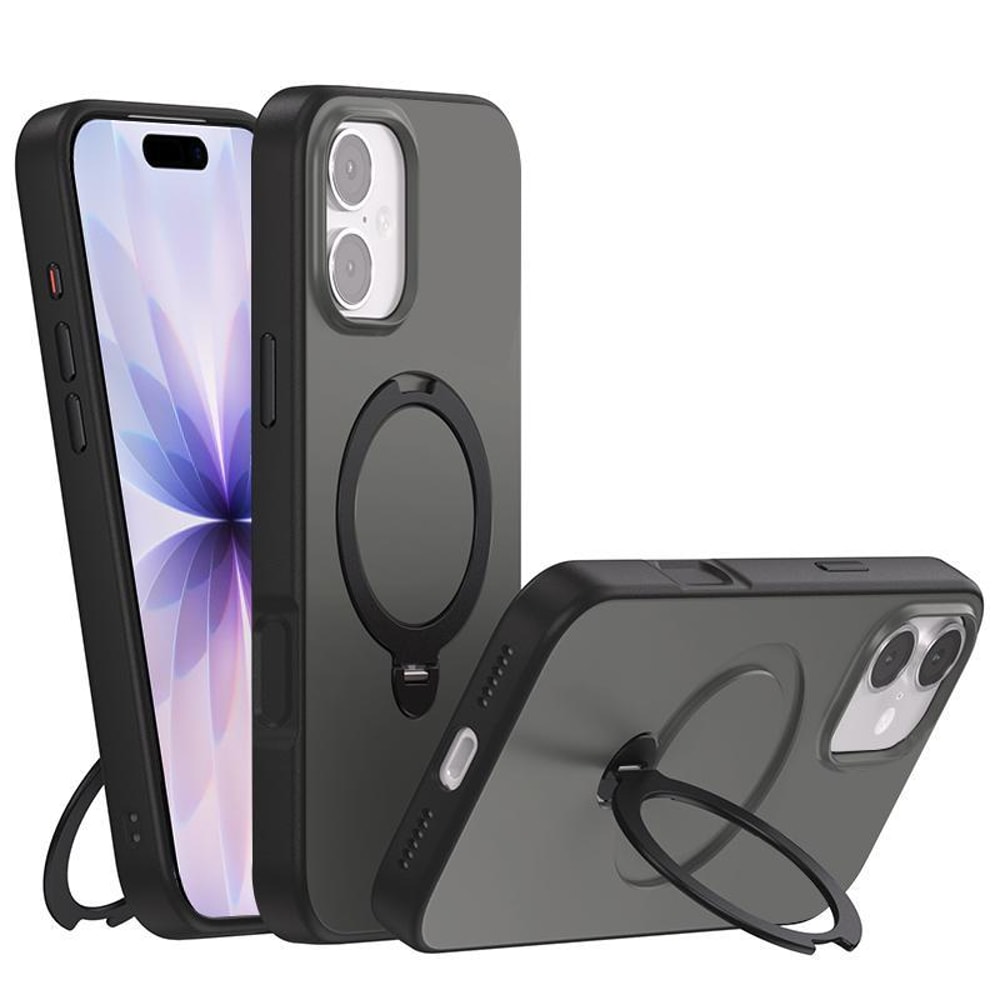 IPhone 17 Contrast Color MagSafe Rotating Stand Phone Case 4