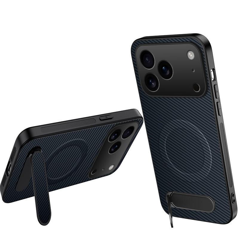 IPhone 17 Pro Max Carbon Fiber MagSafe Kickstand Case 2