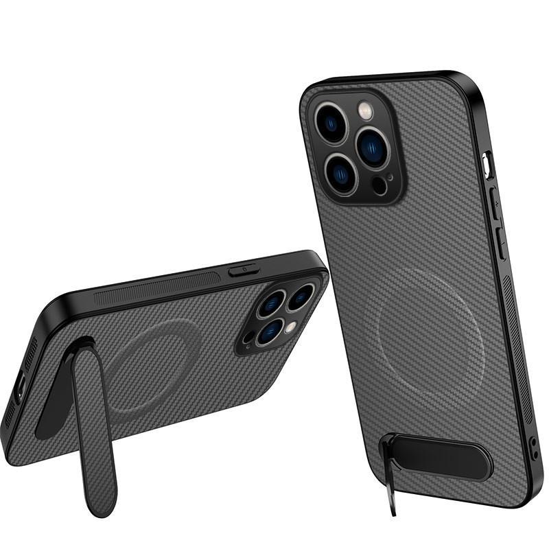 iPhone 17 Pro Max Carbon Fiber MagSafe Kickstand Case