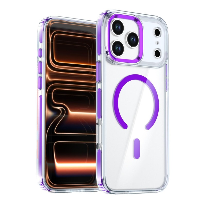IPhone 17 Pro MagSafe Transparent TwoTone Magnetic Case Shockproof Clear Cover 4