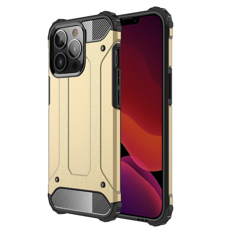 iPhone 13 Pro Shockproof Armor TPU+PC Protective Case Scratch Resistant Drop Protection Cover