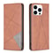 IPhone 15 Pro 15 Pro Max Rhombus Texture Magnetic Leather Wallet Case With Card Holder Kickstand 2