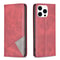 IPhone 16 Pro 16 Pro Max Rhombus Texture Magnetic Leather Wallet Case With Card Slots Kickstand 0