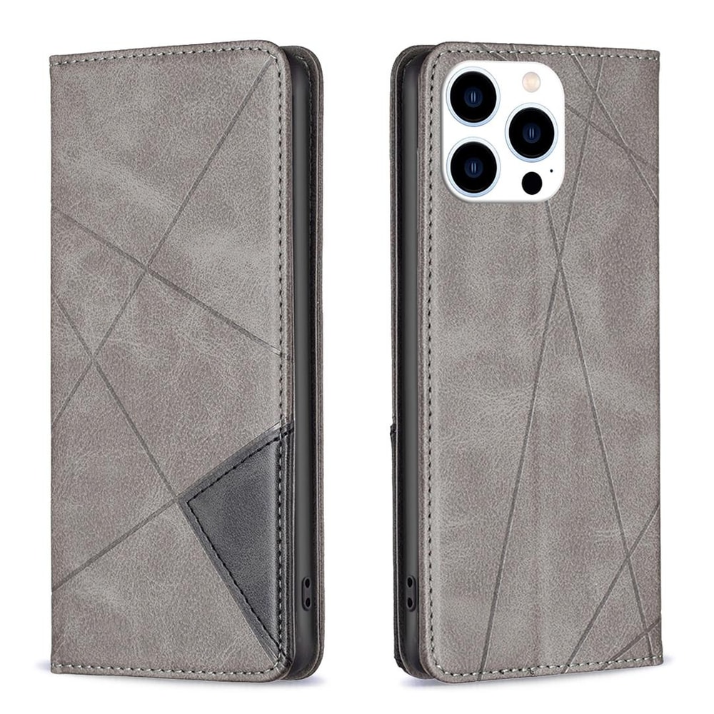 IPhone 16 Pro 16 Pro Max Rhombus Texture Magnetic Leather Wallet Case With Card Slots Kickstand 5