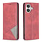 For IPhone 17 Magnetic Leather Wallet Case With Kickstand Rhombus Texture PU TPU Protection 1