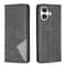 For IPhone 17 Magnetic Leather Wallet Case With Kickstand Rhombus Texture PU TPU Protection 3