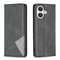 For IPhone 17 Magnetic Leather Wallet Case With Kickstand Rhombus Texture PU TPU Protection 3
